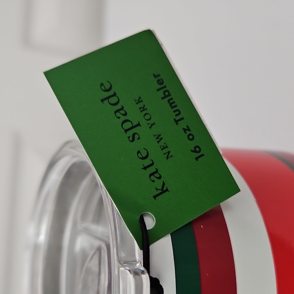Kate Spade NY NWT Christmas Stripe Tumbler - Picture 3 of 3